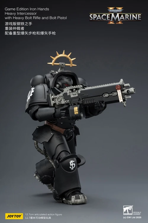 Iron Hands Heavy Intercessor with Heavy Bolt Rifle and Bolt Pistol – Figurka JoyToy Warhammer 40k Space Marine 2 1/18 13