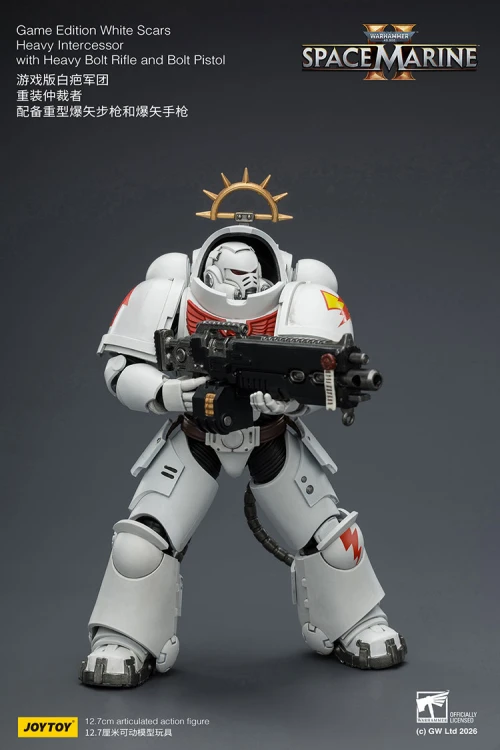 White Scars Heavy Intercessor with Heavy Bolt Rifle and Bolt Pistol – Figurka JoyToy Warhammer 40k Space Marine 2 1/18 1