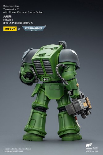 Salamanders Terminator 2 with Power Fist and Storm Bolter – Figurka JoyToy Warhammer 40k 1/18 14 cm