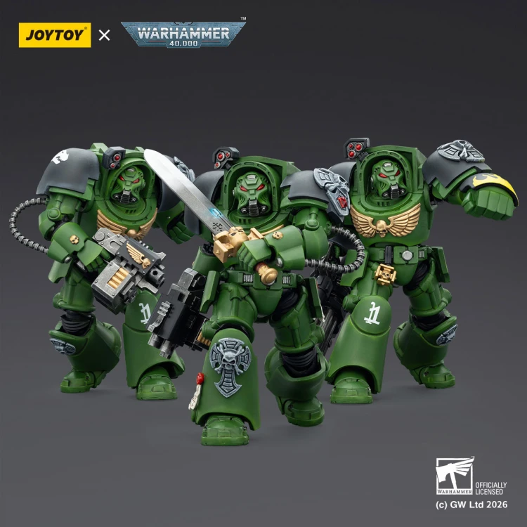 Salamanders Terminator 2 with Power Fist and Storm Bolter – Figurka JoyToy Warhammer 40k 1/18 14 cm