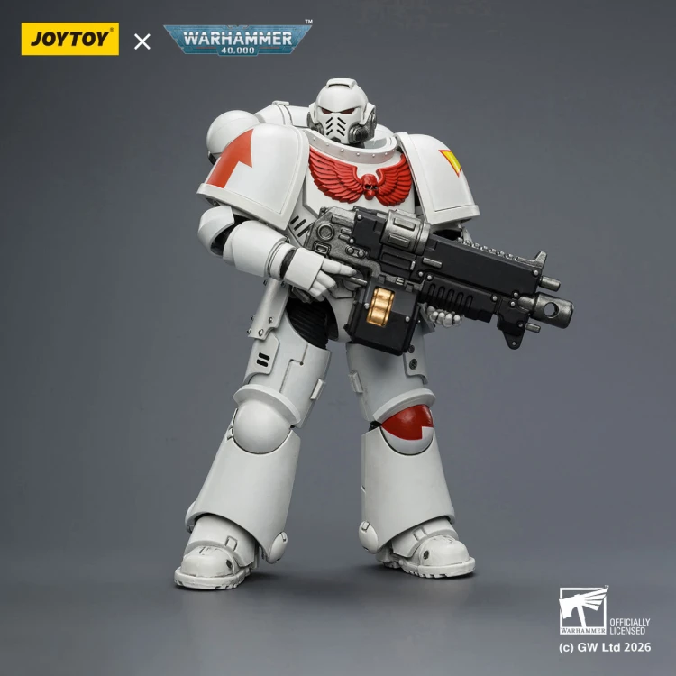 White Scars Intercessor with Bolt Rifle, Bolt Pistol and Chainsword – Figurka JoyToy Warhammer 40k 1/18 12 cm