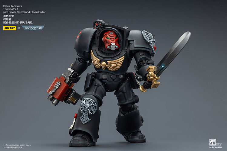 Black Templars Terminator 1 with Power Sword and Storm Bolter – Figurka JoyToy Warhammer 40k 1/18 14 cm