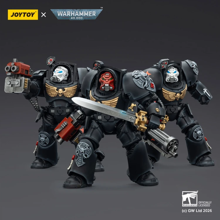 Black Templars Terminator 3 with Power Fist and Assault Cannon – Figurka JoyToy Warhammer 40k 1/18 14 cm