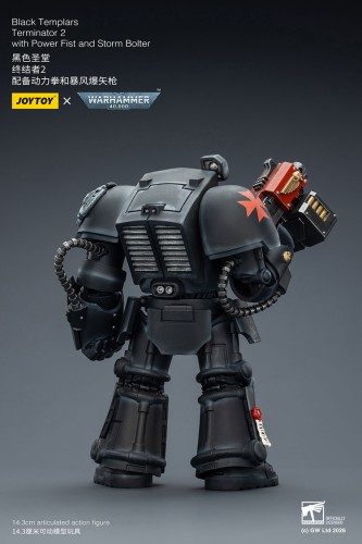 Black Templars Terminator 2 with Power Fist and Storm Bolter – Figurka JoyToy Warhammer 40k 1/18 14 cm