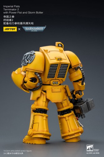 Imperial Fists Terminator 2 with Power Fist and Storm Bolter – Figurka JoyToy Warhammer 40k 1/18 14 cm