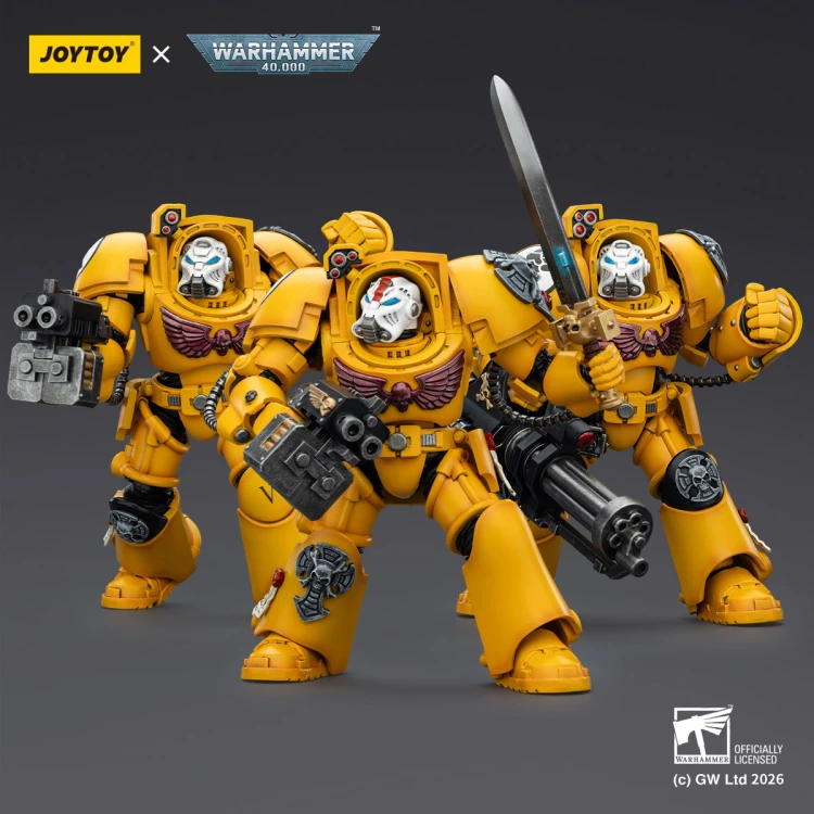 Imperial Fists Terminator 2 with Power Fist and Storm Bolter – Figurka JoyToy Warhammer 40k 1/18 14 cm