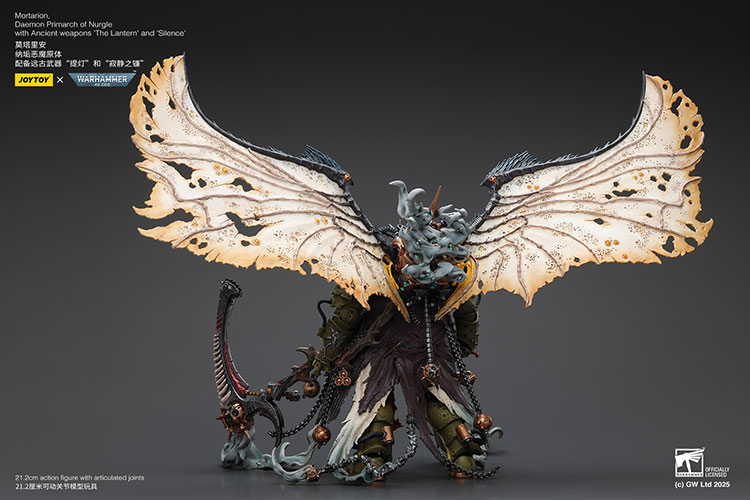 Mortarion, Daemon Primarch of Nurgle with The Lantern and Silence – Figurka JoyToy Warhammer 40k 1/18 21 cm
