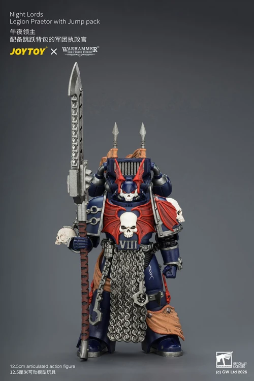 Night Lords Legion Praetor with Jump Pack – Figurka JoyToy Warhammer The Horus Heresy 1/18 13 cm