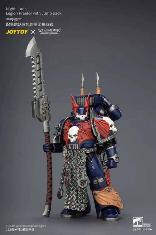 Night Lords Legion Praetor with Jump Pack – Figurka JoyToy Warhammer The Horus Heresy 1/18 13 cm