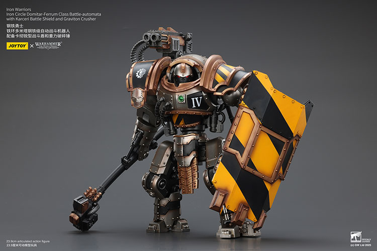 Iron Warriors Iron Circle Domitar-Ferrum Class Battle-automata with Karceri Battle Shield – Figurka JoyToy Warhammer The