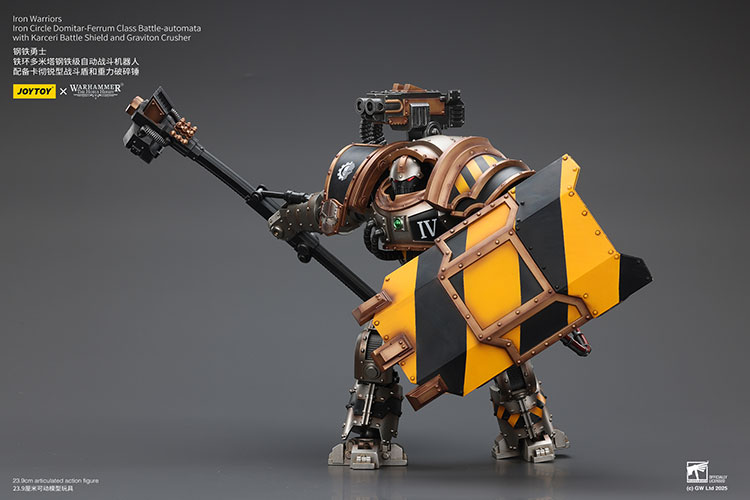 Iron Warriors Iron Circle Domitar-Ferrum Class Battle-automata with Karceri Battle Shield – Figurka JoyToy Warhammer The