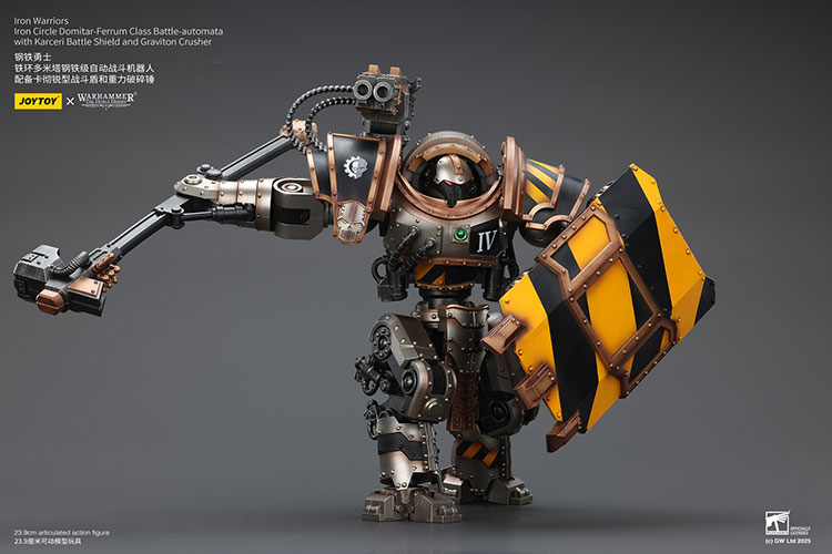 Iron Warriors Iron Circle Domitar-Ferrum Class Battle-automata with Karceri Battle Shield – Figurka JoyToy Warhammer The
