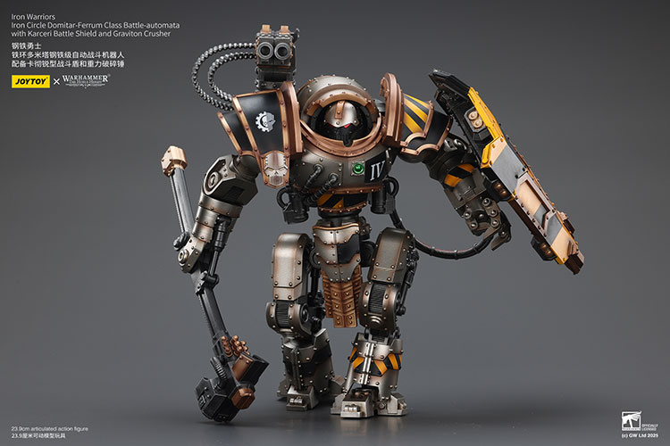 Iron Warriors Iron Circle Domitar-Ferrum Class Battle-automata with Karceri Battle Shield – Figurka JoyToy Warhammer The