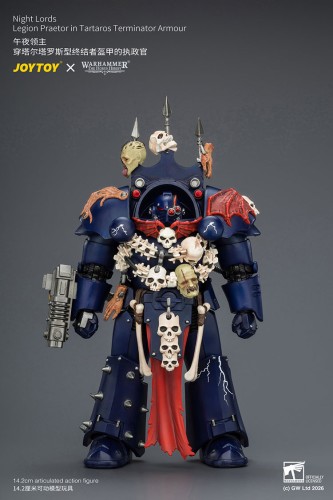 Night Lords Legion Praetor in Tartaros Terminator Armour – Figurka JoyToy Warhammer The Horus Heresy 1/18 14 cm