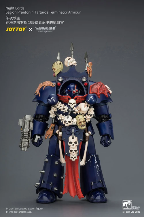 Night Lords Legion Praetor in Tartaros Terminator Armour – Figurka JoyToy Warhammer The Horus Heresy 1/18 14 cm