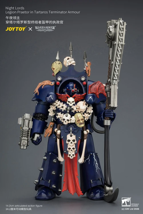 Night Lords Legion Praetor in Tartaros Terminator Armour – Figurka JoyToy Warhammer The Horus Heresy 1/18 14 cm