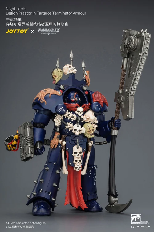 Night Lords Legion Praetor in Tartaros Terminator Armour – Figurka JoyToy Warhammer The Horus Heresy 1/18 14 cm