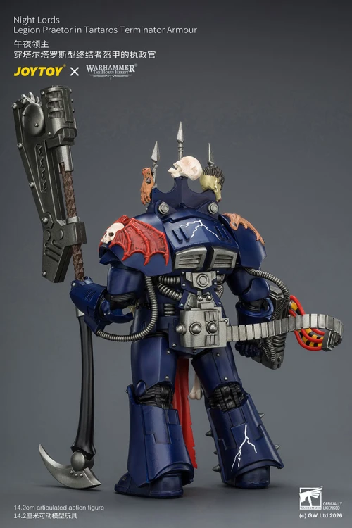 Night Lords Legion Praetor in Tartaros Terminator Armour – Figurka JoyToy Warhammer The Horus Heresy 1/18 14 cm