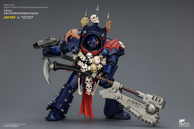 Night Lords Legion Praetor in Tartaros Terminator Armour – Figurka JoyToy Warhammer The Horus Heresy 1/18 14 cm