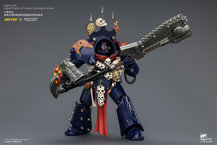 Night Lords Legion Praetor in Tartaros Terminator Armour – Figurka JoyToy Warhammer The Horus Heresy 1/18 14 cm