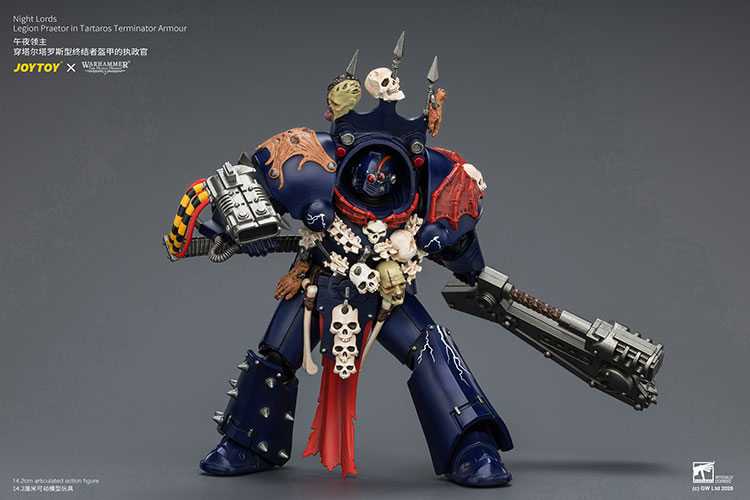 Night Lords Legion Praetor in Tartaros Terminator Armour – Figurka JoyToy Warhammer The Horus Heresy 1/18 14 cm