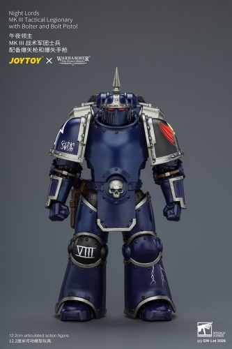 Night Lords MK III Tactical Legionary with Bolter and Bolt Pistol – Figurka JoyToy Warhammer The Horus Heresy 1/18 12 cm