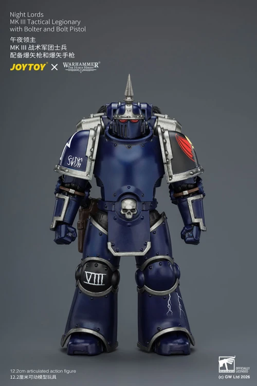 Night Lords MK III Tactical Legionary with Bolter and Bolt Pistol – Figurka JoyToy Warhammer The Horus Heresy 1/18 12 cm