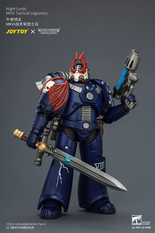 Night Lords MKVI Tactical Legionary – Figurka JoyToy Warhammer The Horus Heresy 1/18 12 cm
