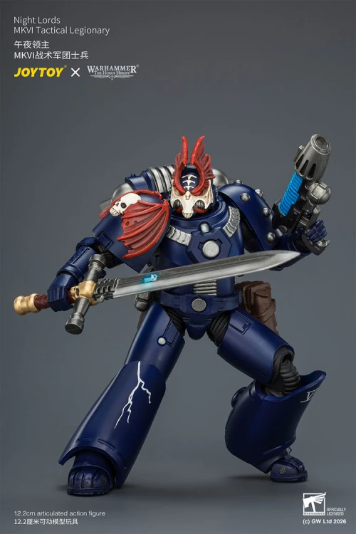 Night Lords MKVI Tactical Legionary – Figurka JoyToy Warhammer The Horus Heresy 1/18 12 cm