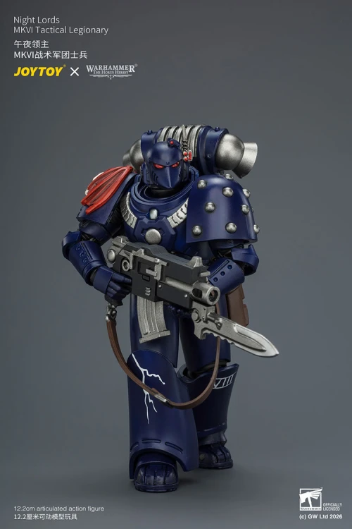 Night Lords MKVI Tactical Legionary – Figurka JoyToy Warhammer The Horus Heresy 1/18 12 cm