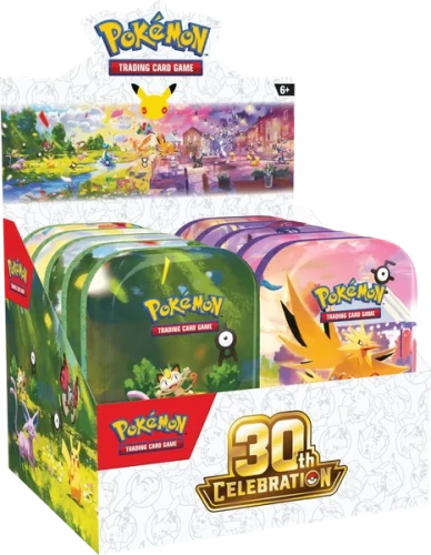 Pokémon TCG: 30th Celebration – Mini Tin Display (10 puszek)