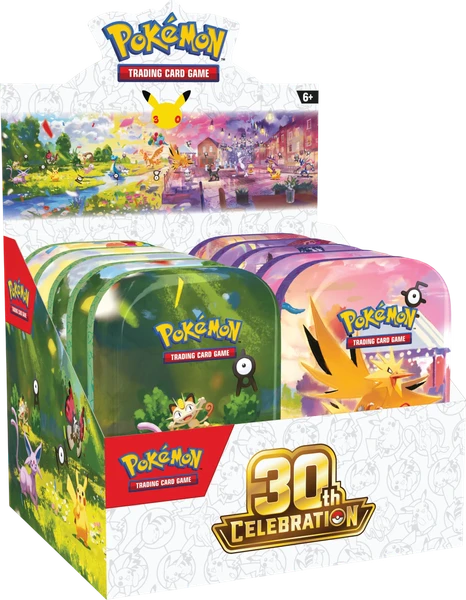 Pokémon TCG: 30th Celebration – Mini Tin Display (10 puszek)