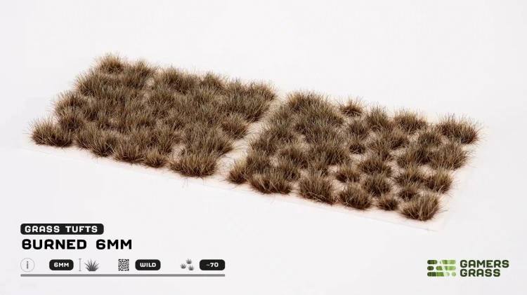 Gamers Grass Burned Tufts 6mm Wild 3