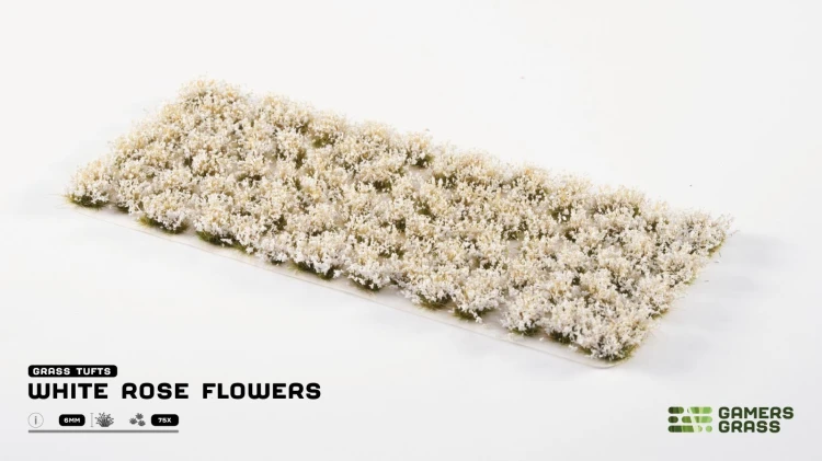 Gamers Grass White Rose Flowers 1