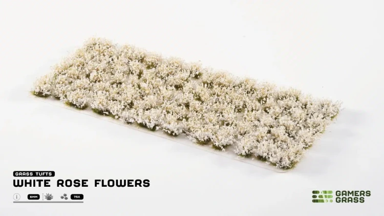 Gamers Grass White Rose Flowers 3