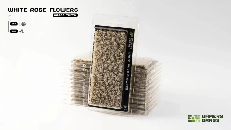 Gamers Grass White Rose Flowers 4