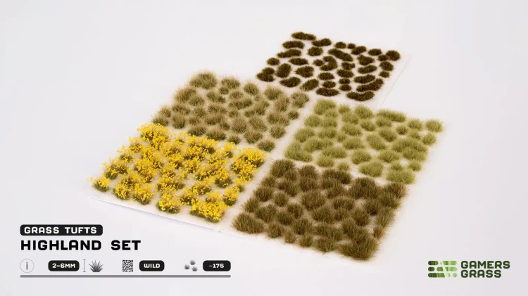Gamers Grass Highland Tuft Set 3