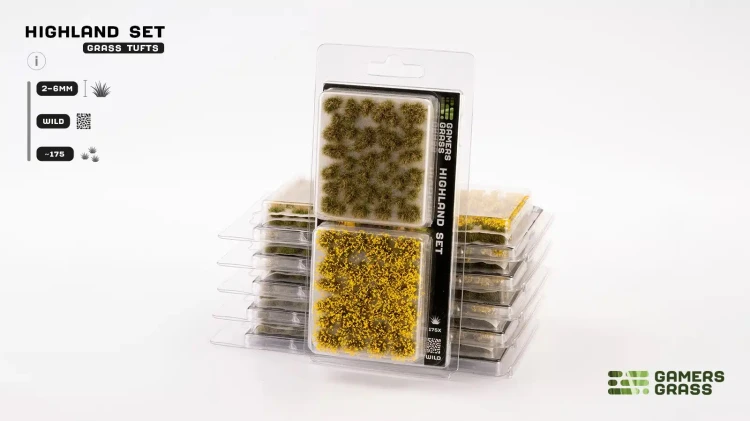 Gamers Grass Highland Tuft Set 4