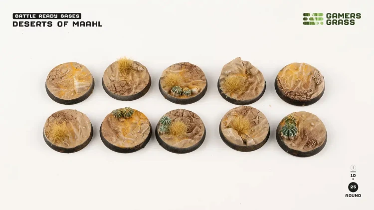Gamers Grass Deserts of Maahl Round 25mm (x10) 3