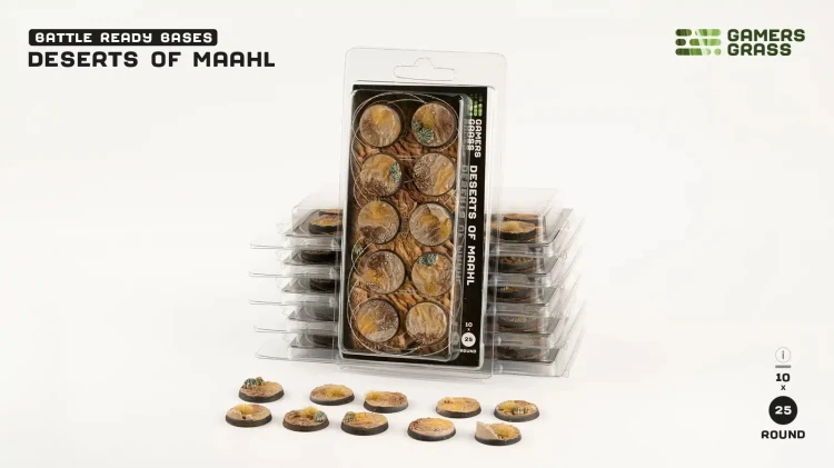 Gamers Grass Deserts of Maahl Round 25mm (x10) 6