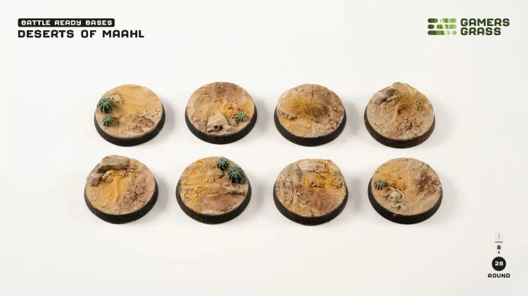 Gamers Grass Deserts of Maahl Round 28mm (x8) 3