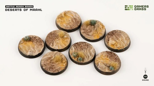 Gamers Grass Deserts of Maahl Round 32mm (x8) 1