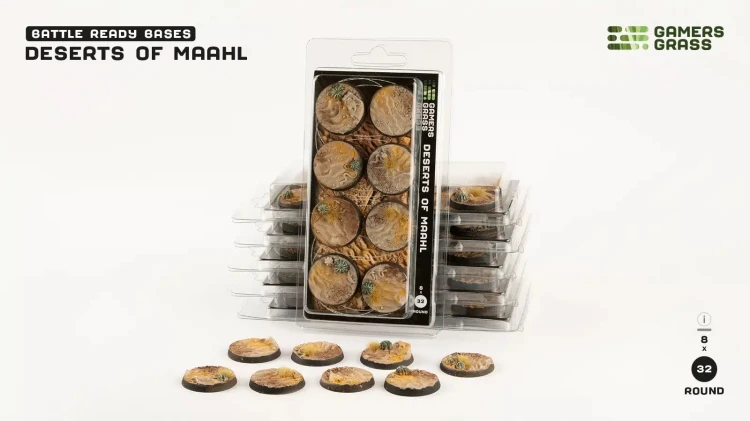 Gamers Grass Deserts of Maahl Round 32mm (x8) 6