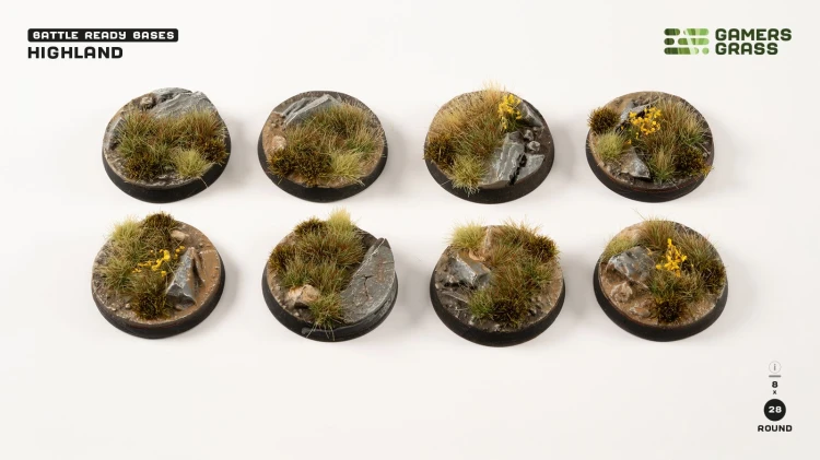 Gamers Grass Highland Round 28mm (x8) 1