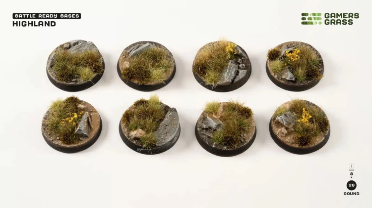 Gamers Grass Highland Round 28mm (x8) 3