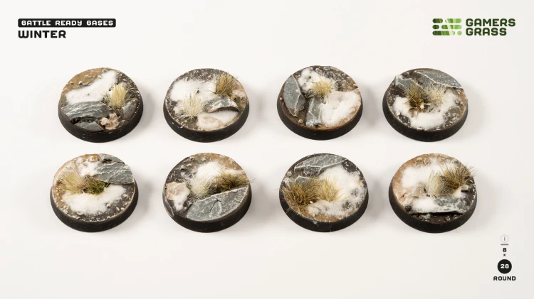 Gamers Grass Winter Round 28mm (x8) 1