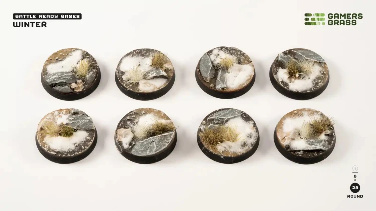 Gamers Grass Winter Round 28mm (x8) 3