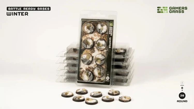 Gamers Grass Winter Round 28mm (x8) 6