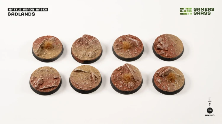 Gamers Grass Badlands Round 28mm (x8) 1