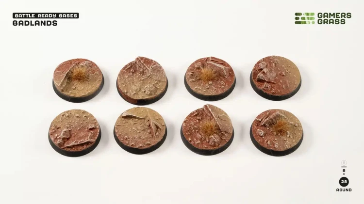 Gamers Grass Badlands Round 28mm (x8) 3